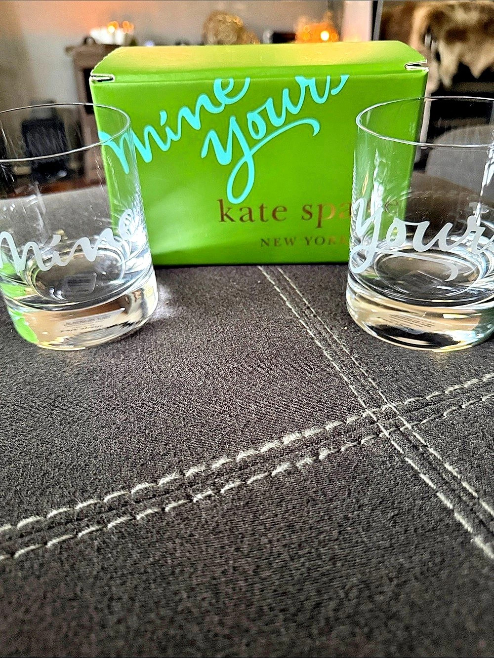 Kate spade Lenox Mine & Yours Crystal Glasses Set NWT